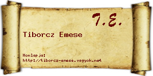 Tiborcz Emese névjegykártya